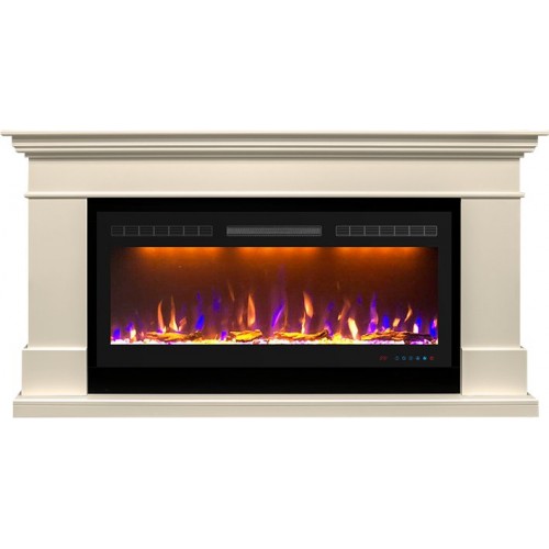 Каминокомплект California  - Слоновая кость (Высота 860) с очагом Crystal 40 RF