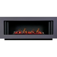 Каминокомплект Line SFT - Серый графит с черным с очагом Design L1000RF 3D PS/LOG