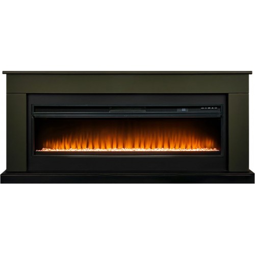 Каминокомплект Bergen 60 SFT (Разборный) - Темная олива с очагом Vision 60 LED