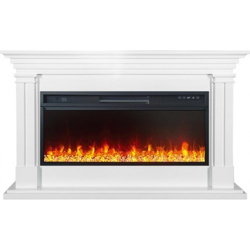 Каминокомплект Lyon 42 SFT (Разборный)  - Белый с очагом Vision 42 LED