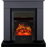 Каминокомплект Bergen (Разборный) - Серый графит (Ширина 900 мм) с очагом Majestic FX Black