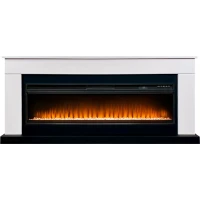 Каминокомплект Bergen 60 (Разборный) - Белый с черным с очагом Vision 60 LED