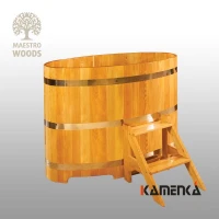 Купель Maestro Woods овальная 0,69x1,31 H=1,20м из лиственницы
